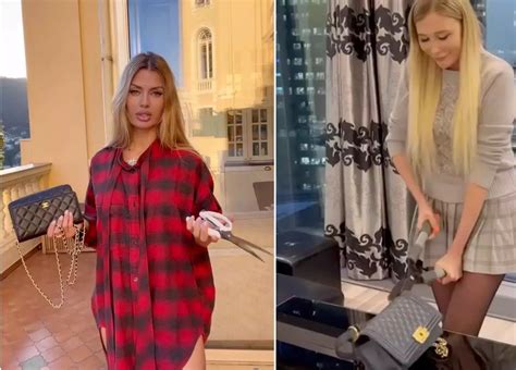 Russian influencers rip up Chanel bags to protest sanctions